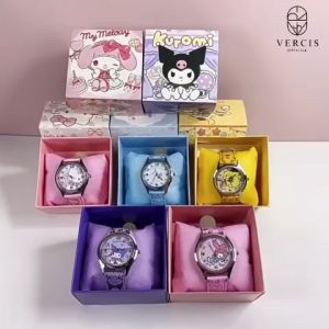 Jam Tangan Anak Analog Lucu Jam Tangan Karakter Kuromi Cinnamoroll Melody Pompompurin Stella