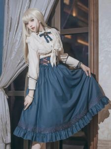 ชุดเดรสยาวแขนยาวสไตล์อังกฤษหรูหราพร้อมกระโปรงสั้นฤดูใบไม้ร่วง 2024 ของแบรนด์ Xiong Dou Jiao