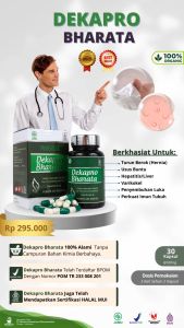Dekapro Bharata Obat Hernia Varikokel Turun Berok Paling Ampuh Kemasan 250g Isi 30 Kapsul BPOM Halal