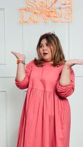 Femonritch Ruffle Dress Kaos Super Comfy and Flowy Cotton Combed