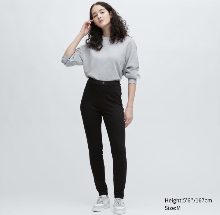 Uniqlo High Rise Cropped Legging Pants-Stretchy