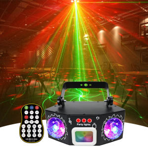 LED Party Light DJ Disco DMX Laser Projector Lights Stage Strobe Lamp Remote Control Christmas Wedding Home Club Decoration