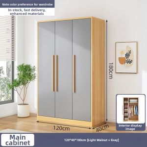 Easy Assembly Affordable Real Wood Storage Wardrobe