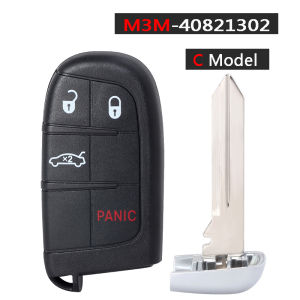 KEYECU M3M-40821302 433MHz 4A PCF7953M Chip Smart Remote Car Key Fob for Chrysler 200 300 Dodge Charger Challenger 2019-2023