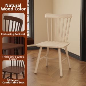MU FENG ZHI NAN | Modern Dining Chair Windsor Wooden Home Use