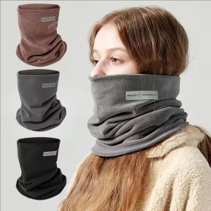Fleece Neck Scarf Winter Thick Cycling Bandana Women Men Face Neck Warmer Multifunction Face Cover Scarves