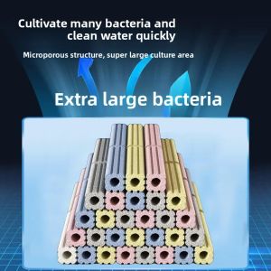 MONLEYTA | Fiv-In-One Ceramic Ring Aquarium Filter Material Bacteria House Nitrosomonas Aquatic Life Essential Fish Keeping Supplies