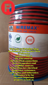 WIREMAX Speaker Wire Red & Black | 22/16 AWG – Sold Per Meter – Pure Copper Audio Cable for Car Home Amplifier Sound System