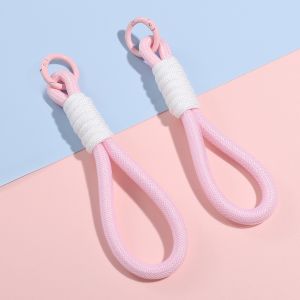 Handmade Beaded Key Ring Mobile Phone Chain Car Key Bag Pendant DIY Accessories Alloy/Gold/Silver Material Wallet Chain