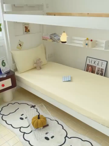 [ship in 24h]100% Cotton Bedsheet -Grade A Soft Breathable Anti-bacterial Dormitory Student Bedsheet Single/Super Single/Queen/King