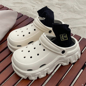 รองเท้าแตะ EVA ทรงสูง ทรงหัวมน สำหรับผู้หญิง ทรงสวมสบาย สไตล์ลำลอง รองเท้าแตะแบบสวมสบายสำหรับฤดูร้อน