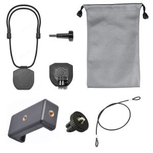 Bộ Chuyển Đổi Giá Đỡ Dây Đeo Cổ Từ Tính Có Dây Buộc Cho DJI Insta360 GoPro - Phụ Kiện Máy Ảnh Vlog Dành Cho Xe Đạp
