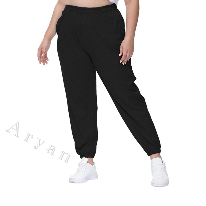 Womens Plus Size Sweatpants Loose Athletic Jogger Pants High Waist Lounge  Trousers with Pockets