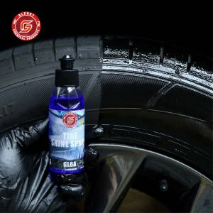 Black Wet Look Tire Shine Dressing -Automotive Clear Coat Tire Dressing for Glossy Wet Tire Look Vinyl & Plastic with UV