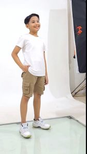 Celana Anak Laki-Laki Umur 9-16 Tahun Model CARGO PENDEK Bahan Twill Stretch Cotton By SXTN