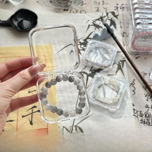 Large Capacity Acrylic Crystal Bracelet Necklace Jewelry Storage Box Transparent Hand Chain Storage Case Simple Design Desktop Organizer