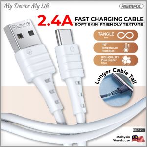 REMAX RC-179 Data Cable 2.4A Fast Charging USB To Type C Micro IPH Android Auto Cut Function Safe Protection