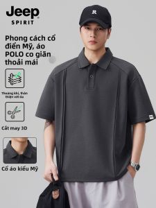 JEEP SPIRIT | Áo Polo T-Shirt Tay Ngắn Phong Cách Retro Mùa Hè