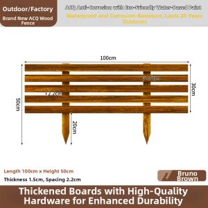 XiMei WoodWork | Garden Fence Post-type Wooden Hedge