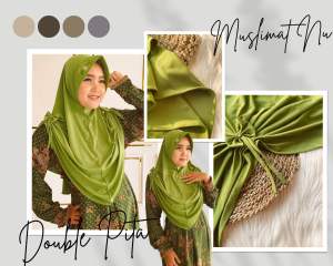JILBAB MUSLIMAT NU MODEL DOUBLE PITA