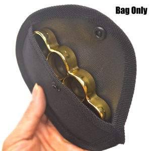 2/4PCS EDC Finger Tiger Protection Bag Shockproof Soft Lining Fist Ring Hanging Buckle Bag Iron Four-finger Cloth Cover Only Bag