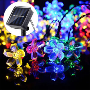 Solar Christmas Lights LED String 5/6.5/7 Meters Cherry Blossom String Light Home Decoration Outdoor Indoor Use Lights