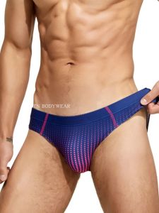 Fashionable Gradient Color Triangular Mens Swimming Suits Hot Spring Swimwear Comfortable Nylon Lycra Material Sports Swimsuit