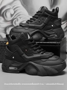 รองเท้าบูทมาร์ตินทรงหนา Black Samurai สำหรับผู้ชาย ทรงพิเศษ ระดับไฮเอนด์ ส้นล็อคสุดเท่ ทรงพิเศษ ส้นเตี้ย ทรงหัวมน