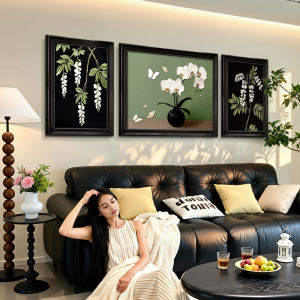 HAIMASHENGKANG | Vintage Southeast Asian Style Decorative Wall Art for Living Room Sofa Background Triptych