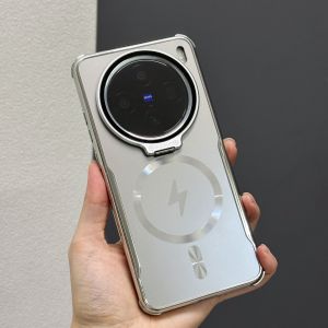 Huawei Mate70 Phone Case Magnetic Attraction New Advanced X100 Lens Cover Stand ProMini Lens Film Vivox200 Full Protection Anti-Fall Simplest Style for Men And Women Frosted Protective Shell Glowing Gold