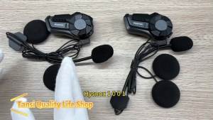 【Authentic】New Hysnox HY-1001 Pro Motorcycle Intercom Helmet Bluetooth 5.1 Music Sharing Headset 1000M 2 Riders Wireless Full Duplex FM VS Freedconn VB PRO
