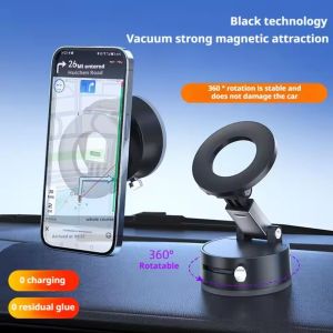 360° Rotating Double-sided Vacuum Magnetic Car Phone Holder Lazy Multifunctional Foldable Storage Holder Vacuum Suction Phone Holder