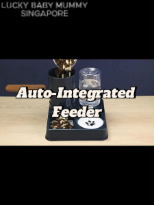 Auto-Integrated Feeder / Automatic Pet Feeder Water Dispenser Bowl Set for Cats Dogs Fireheart Warrior