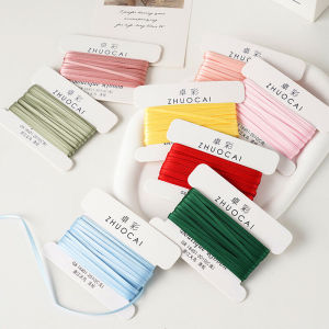Zhuocai 3mm Silk Ribbon Double-Sided Polyester Belt Hair Accessories Headdress Decoration Bookmark Ribbon Handicraft DIY Material Ribbon