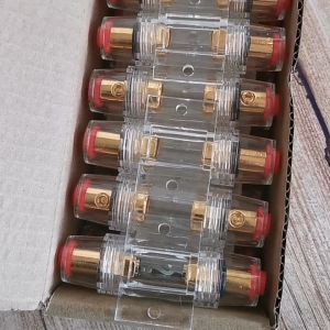 Cầu Trì Độ Loa Ô Tô tăng tính an toàn cho xe hơi Cầu Trì Hộp Tròn Giá Đỡ Cầu Chì 60A DC 12V Chuyên Dụng Cho Xe Hơi