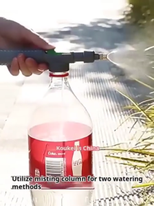 【SKIT SG】High Pressure Air Pump Manual Sprayer Adjustable Drink Bottle Spray Head Sprinkler | Universal Beverage Bottle Sprayer for Cola Sprite | Garden Plant Watering Tool | Home Gardening Care Gadget