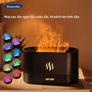 Kinscoter Hương Thơm Khuếch Tán Tinh Dầu Phun Sương Tạo Ẩm Không Khí Siêu Âm Thanh Mát Phun Sương Tạo Phun Sương Tạo Ẩm Hình Ếch Con Led Tinh Dầu Ngọn Lửa Đèn Difusor
