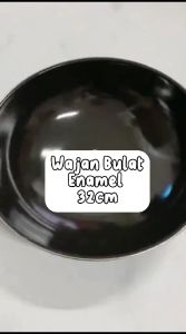 Wajan Lapisan Enamel Frying Pan / Wadah Penggorengan Bentuk Bulat Gagang Kuping Untuk Menumis Merebus Menggoreng Anti Lengket / Kuali Tempat Memasak Bahan Tebal Berkualitas Non-stick / Alat Peralatan Dapur Multifungsi - GP Mall - Lazada