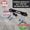 pangkon plat nomor depan pcx 150 160 set karet visor dan baut. 