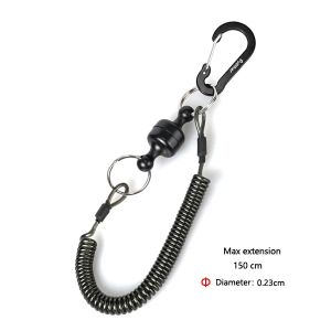 Pullther Portable Steel Anti-loss Rope Fishing Tools Magnetic Outdoor Fishing Goods Quick-release Strongagnetic Portable Buckle