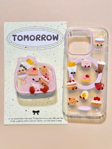 Cute Jellycat Magnetic Phone Case Stand Compatible with  16Pro Max 15Pro New Model 14 Dual Layer 13 Girl Style 16 Full Cover Anti-Fall Protection