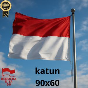 bendera merah putih ukuran 90x60 katun tetoron