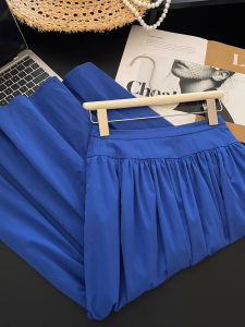 PAIBOLI | French Blue Elegant Womens Puffy Skirt