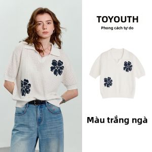 Toyouth | Áo Polo Hoa Văn Ren Lụa Đá