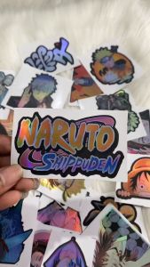 Stiker Hologram Anime Naruto Logo Ukuran 8 cm