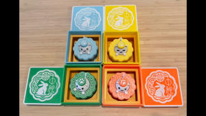 [3D Printed] Clicky Mooncake 🥮 Cute Rabbit Mooncake Fidget Toy | Satisfying Push Click Desk Toy | Gift & Decoration