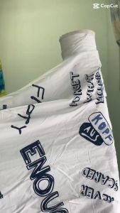 1 Mét Vải Kate Thô Mát Dày Dặn Chuyên Dùng May Ga Giường Nền Trắng In Hoạ Tiết Khổ 1m8 Hàng Công Ty