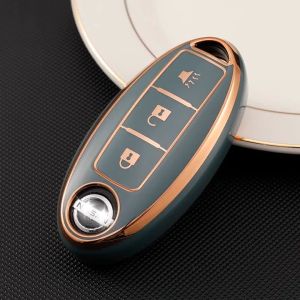 Ốp Da Chìa Khóa Bao Da Ốp Bảo Vệ Vỏ Bọc Chìa Khóa Xe Hơi Nissan Xtrail Teana Terra Navara Sunny Almera