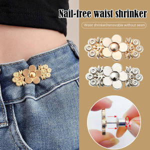 🔥Metal Waist Retraction Button Nail-free Sew-free Button Jeans Waist Retraction Button LovelylifeFu👍