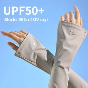 miiow | Womens Ice Silk Sun Protection Sleeve Covers Summer New Outdoor Cycling Driving UV Protection Extended Hand Guard Ice Sleeve